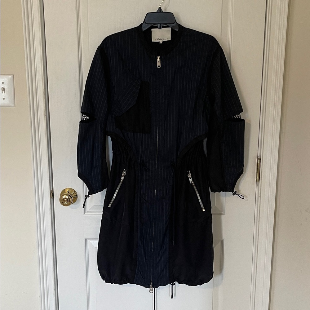 3.1 Phillip Lim Pinstripe Zip-Up Jacket - Picture 2 of 14